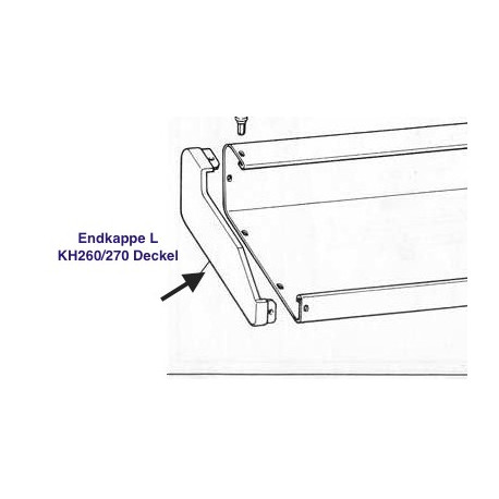 Endkappe Endteil LINKS für Brother Strickmaschine KH260 KH270 Deckel
