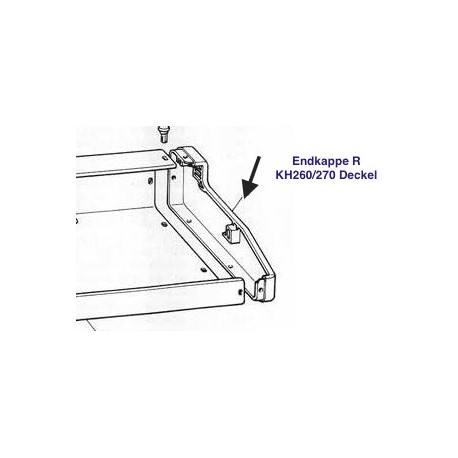 Endkappe Endteil RECHTS für Brother Strickmaschine KH260 KH270 Deckel