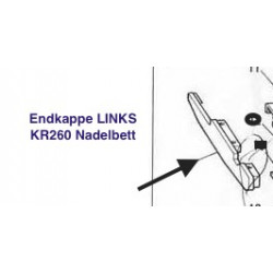 Endkappe Endteil für Brother KR260 Nadelbett LINKS