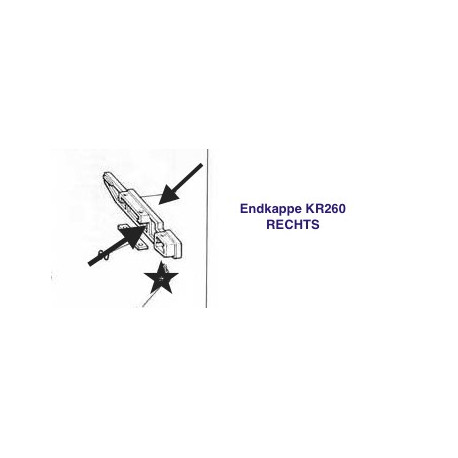 Endkappe Endteil für KR260 Nadelbett RECHTS