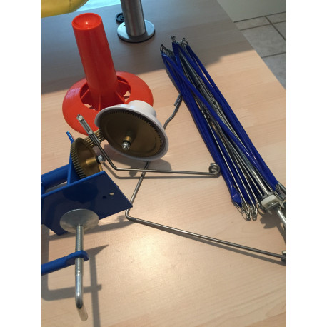 Jumbo Metall Wollwickler L-2 + 1x Kone + Haspel