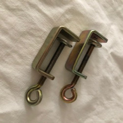 2er Set Eibettzwinge, Schraubzwinge, Tischzwinge für Brother Einbett-Strickmaschine