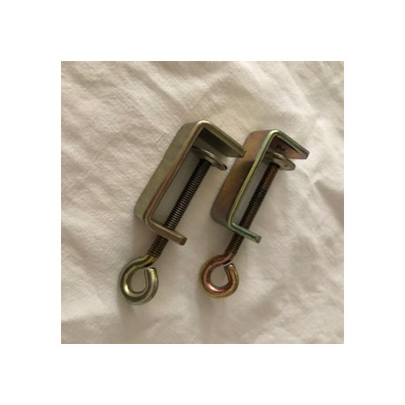 2er Set Eibettzwinge, Schraubzwinge, Tischzwinge für Brother Einbett-Strickmaschine